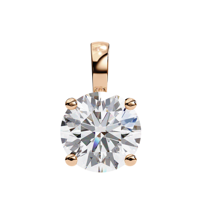 Prima Veridienne Round Solitaire Pendant