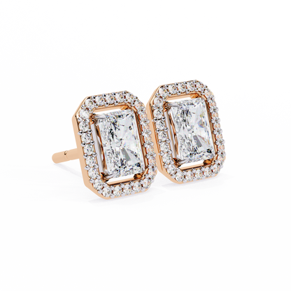 Splendore Classico Radiant Diamond Earrings