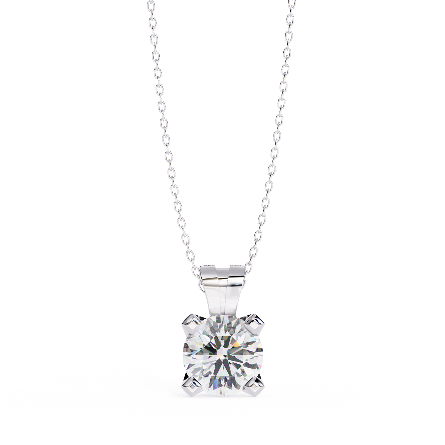 Lustria Imperiale Round Solitaire Pendant