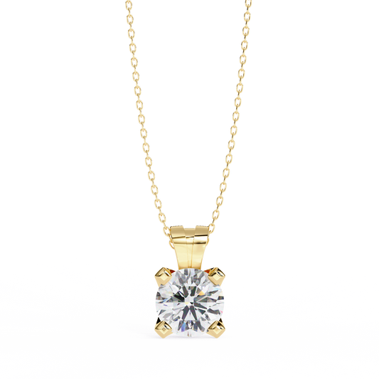 Lustria Imperiale Round Solitaire Pendant