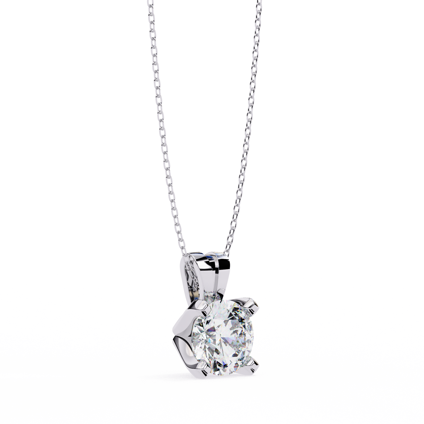 Lustria Imperiale Round Solitaire Pendant