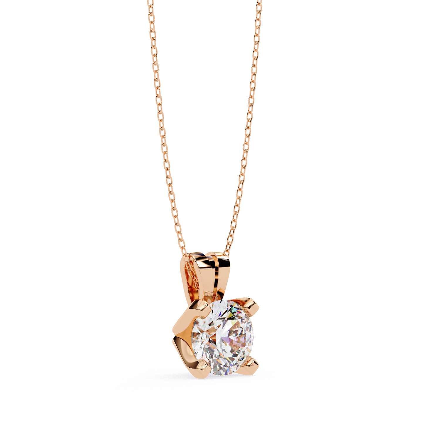 Lustria Imperiale Round Solitaire Pendant