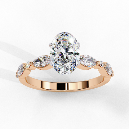 Imperiala Ray Oval Solitaire Ring