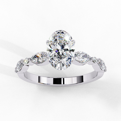 Imperiala Ray Oval Solitaire Ring