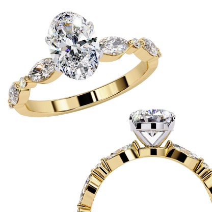 Imperiala Ray Oval Solitaire Ring