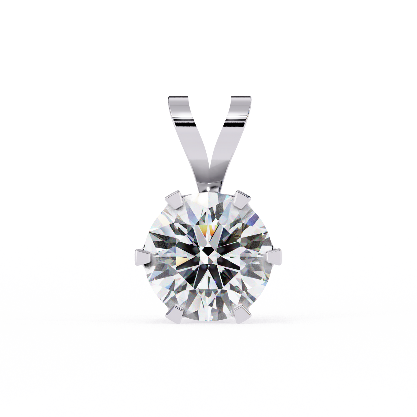 Aurelienne Royale Round Solitaire Pendant