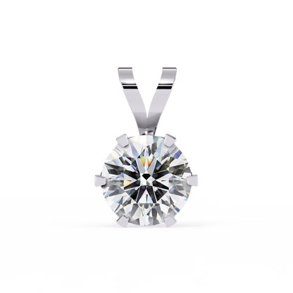 Aurelienne Royale Round Solitaire Pendant