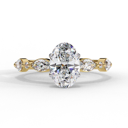 Imperiala Ray Oval Solitaire Ring
