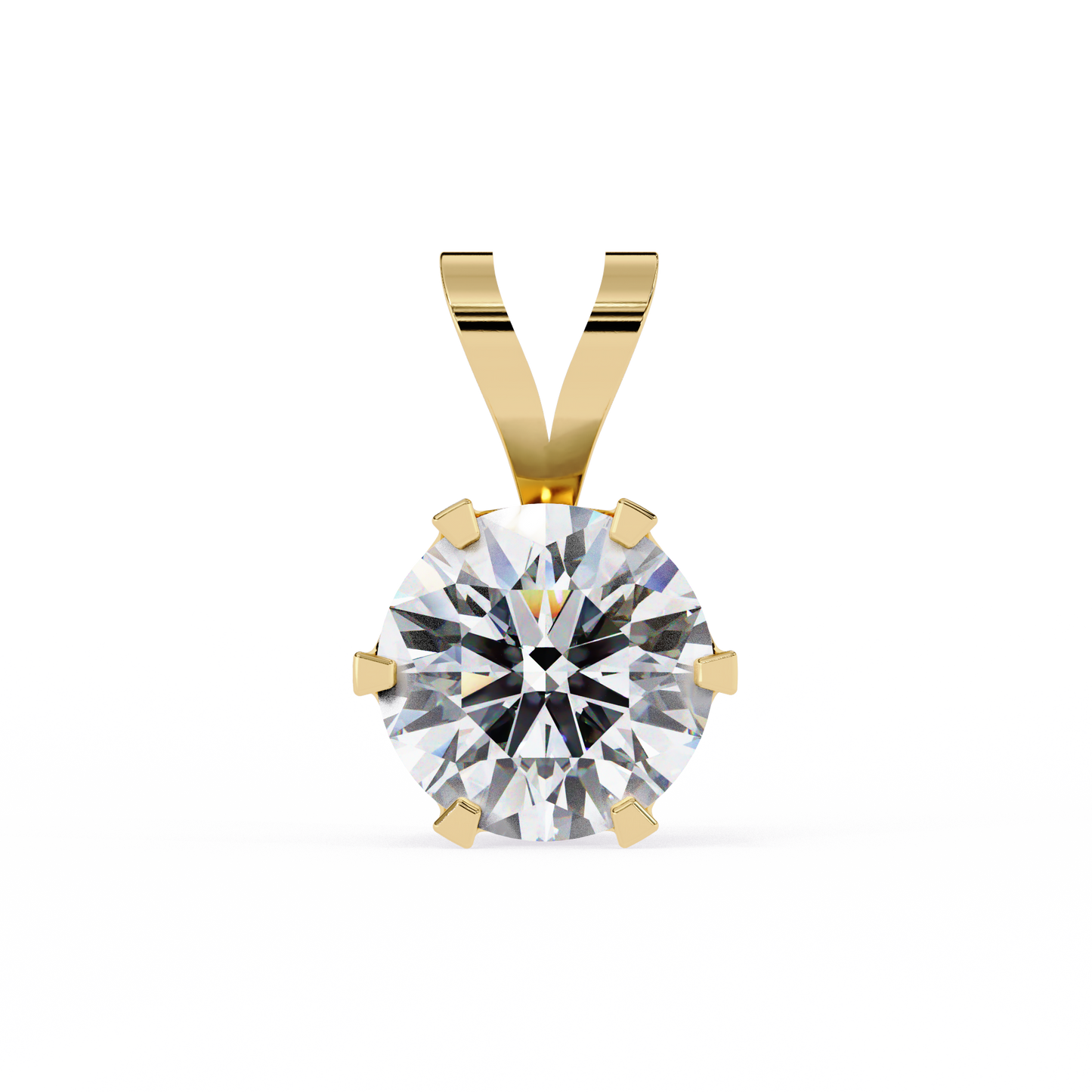 Aurelienne Royale Round Solitaire Pendant