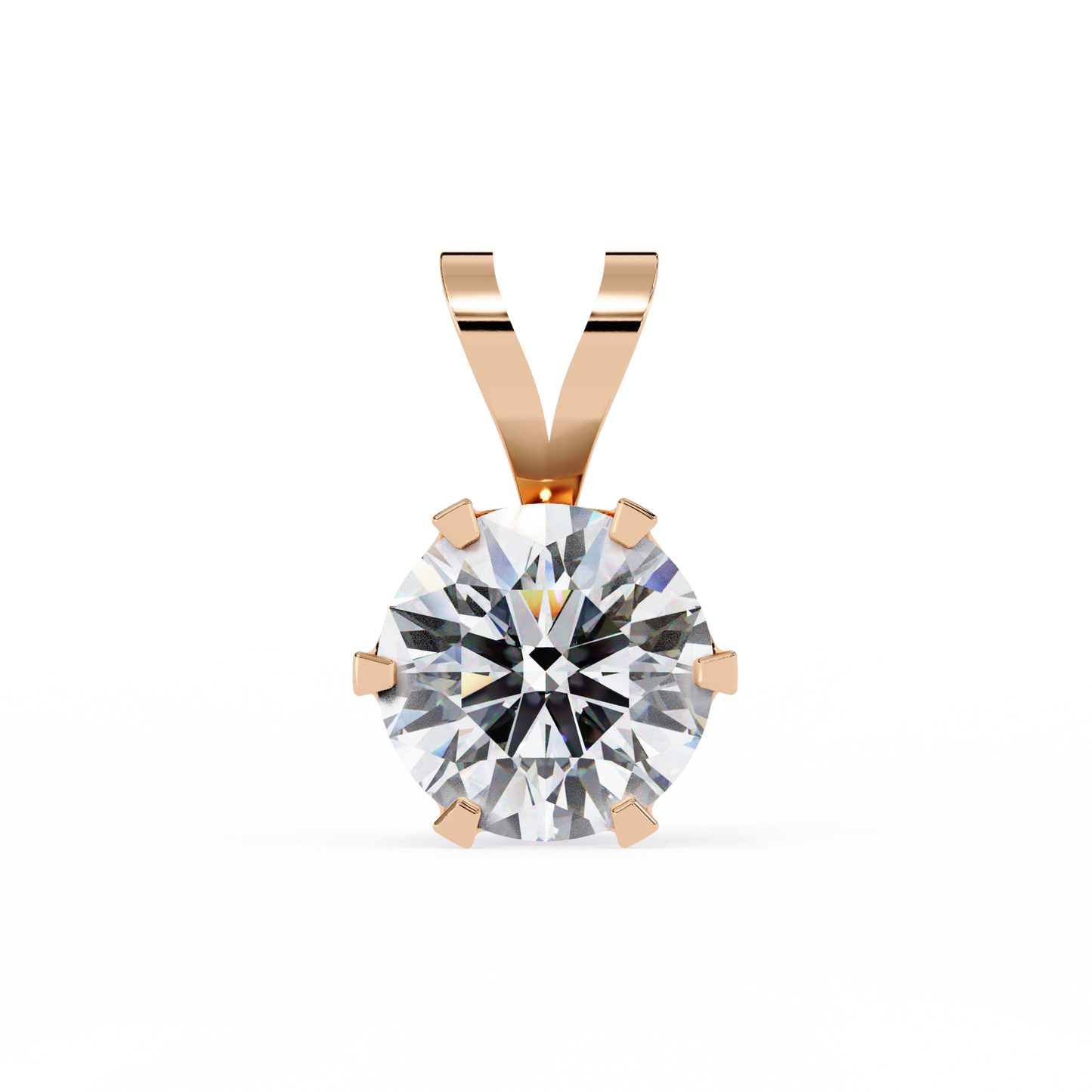 Aurelienne Royale Round Solitaire Pendant