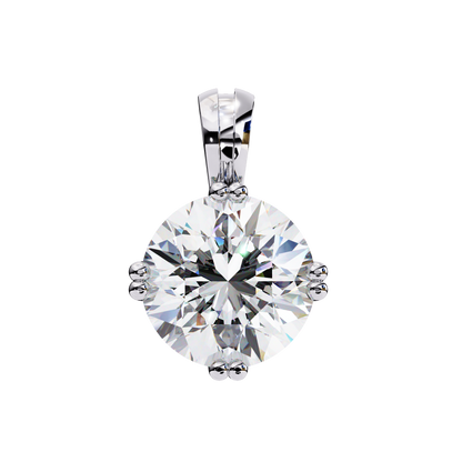 Orabella Crown Round Solitaire Pendant