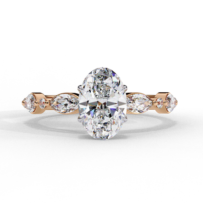 Imperiala Ray Oval Solitaire Ring