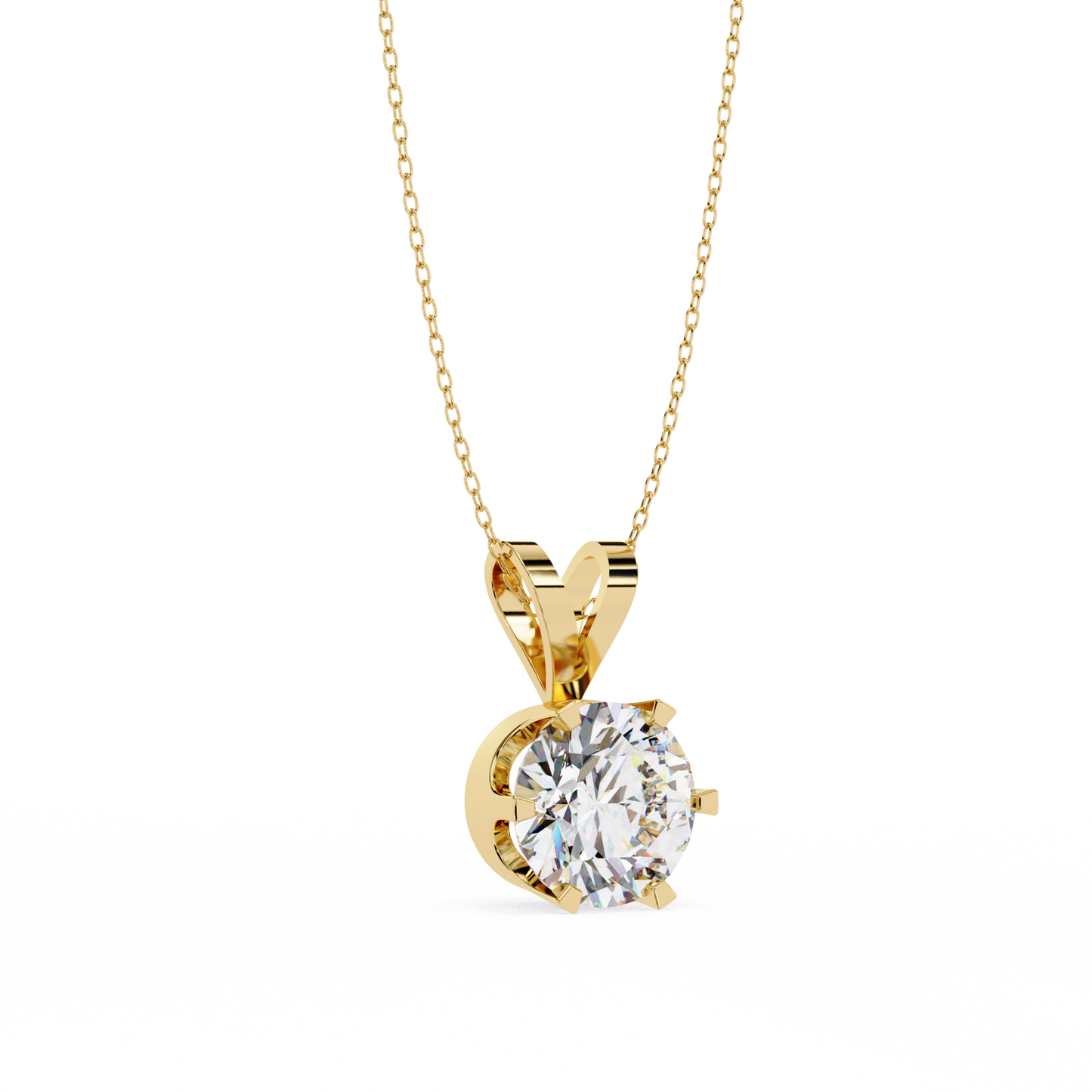 Aurelienne Royale Round Solitaire Pendant
