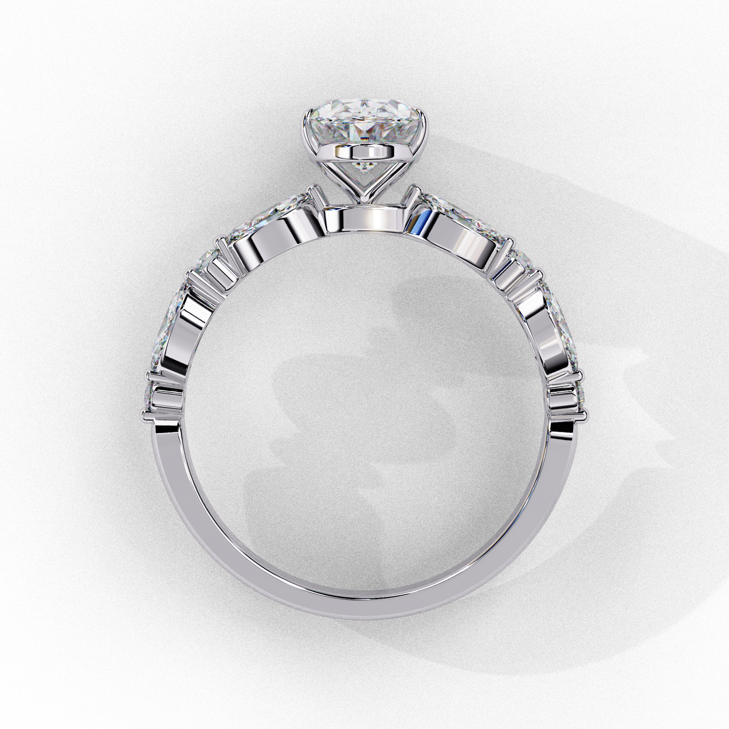 Imperiala Ray Oval Solitaire Ring