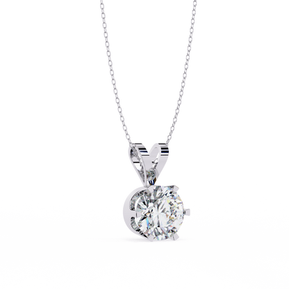 Aurelienne Royale Round Solitaire Pendant