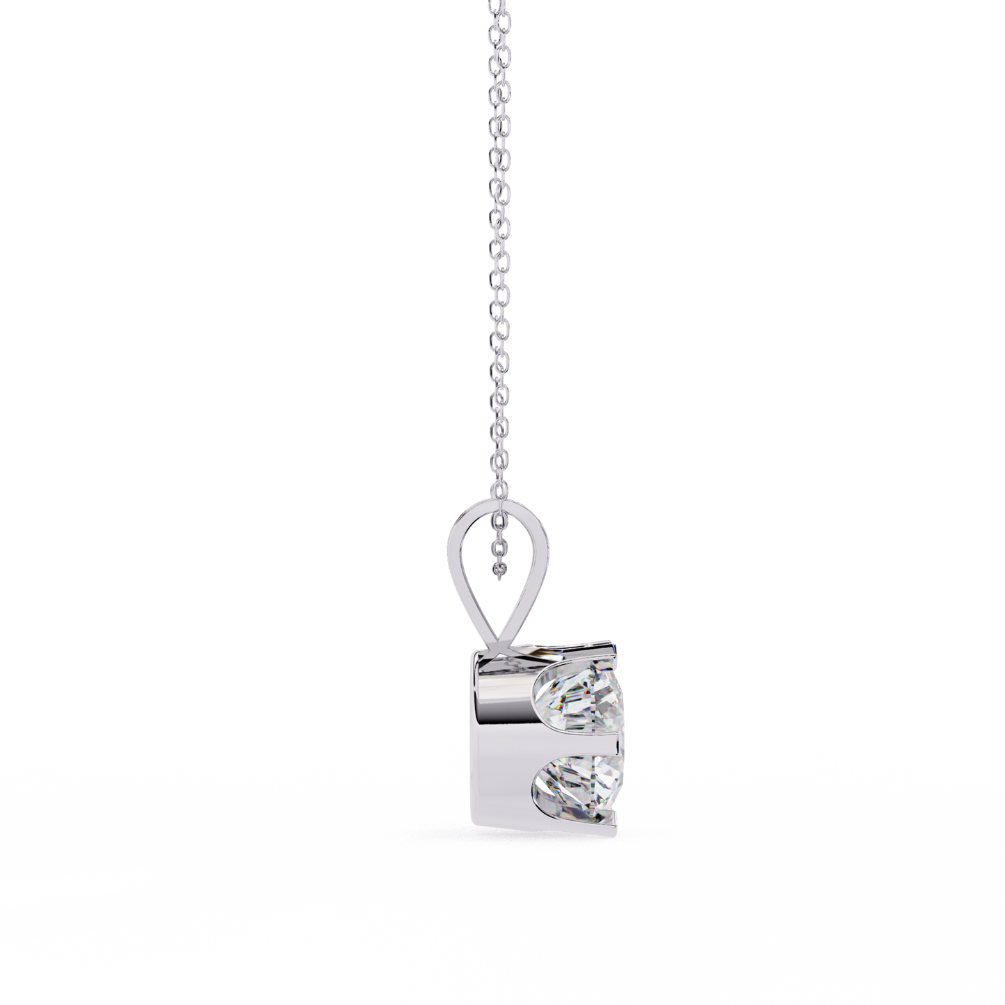 Aurelienne Royale Round Solitaire Pendant