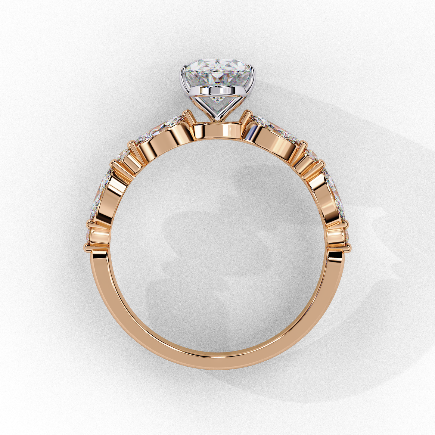 Imperiala Ray Oval Solitaire Ring