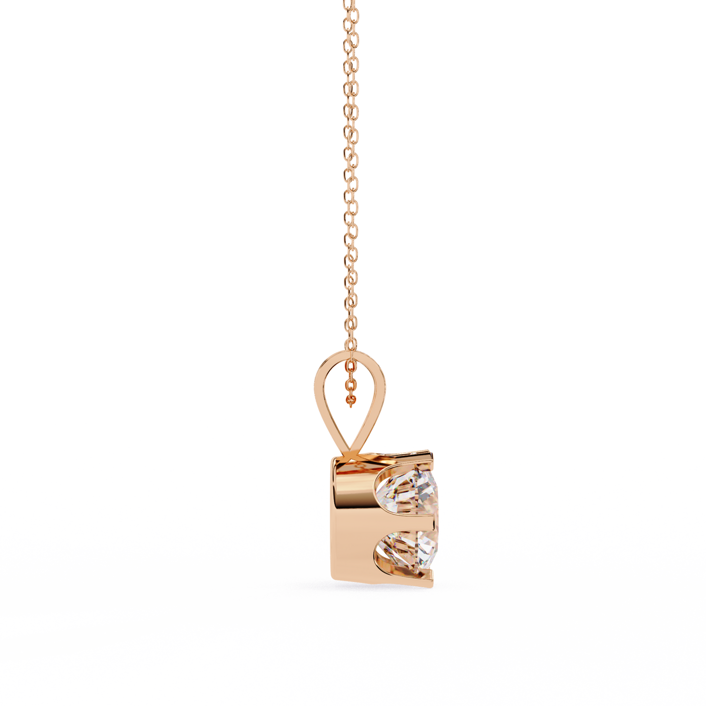 Aurelienne Royale Round Solitaire Pendant