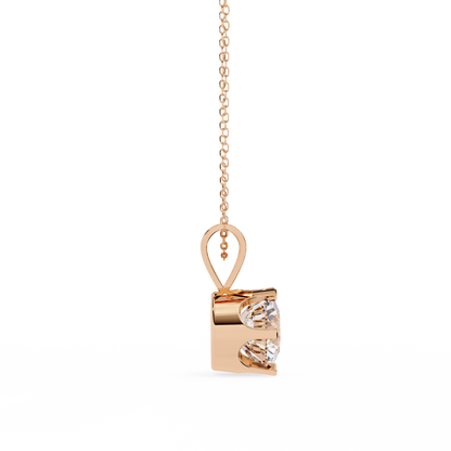 Aurelienne Royale Round Solitaire Pendant