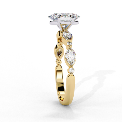 Imperiala Ray Oval Solitaire Ring