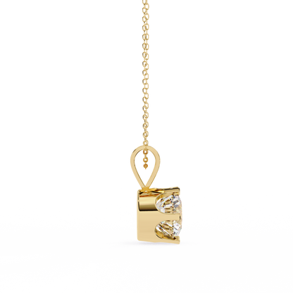 Aurelienne Royale Round Solitaire Pendant