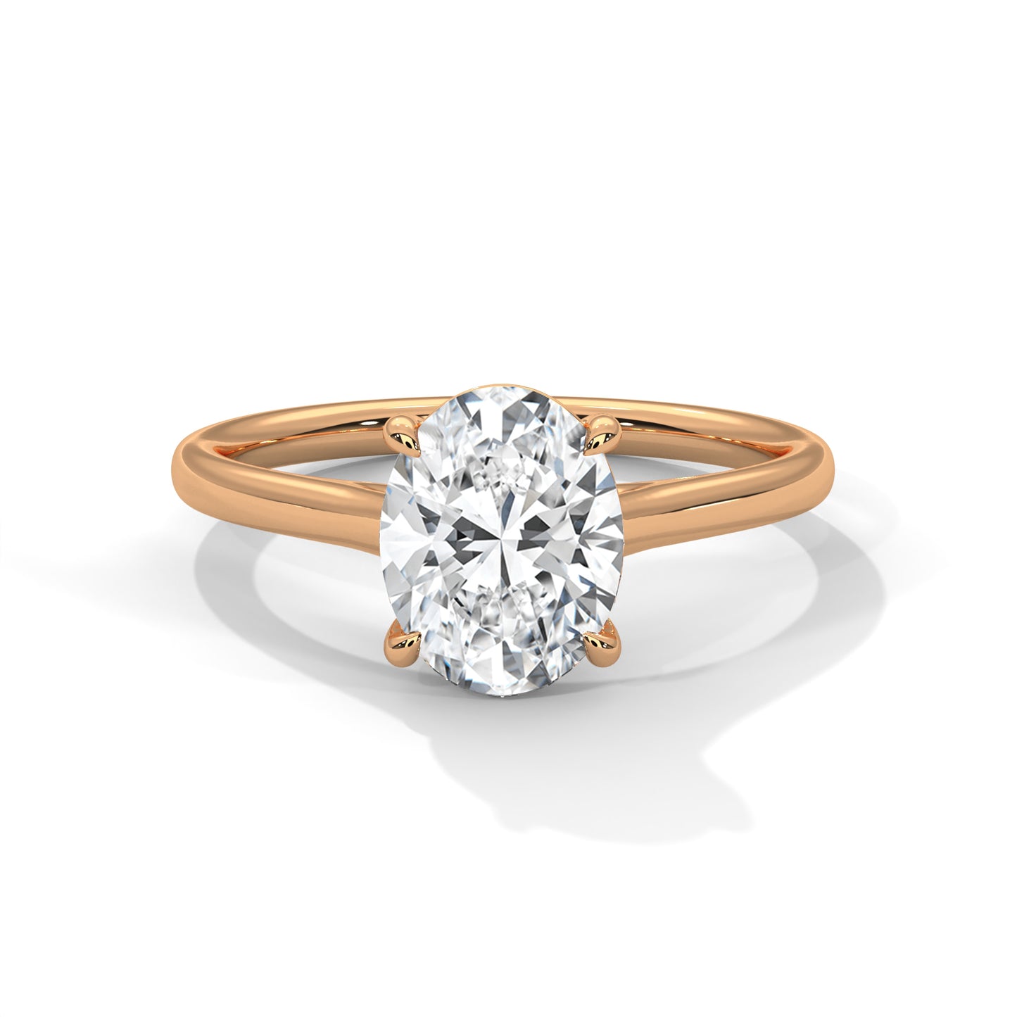 Sacred Shimmer Oval Solitaire Ring