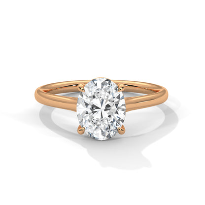 Sacred Shimmer Oval Solitaire Ring
