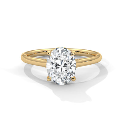 Sacred Shimmer Oval Solitaire Ring