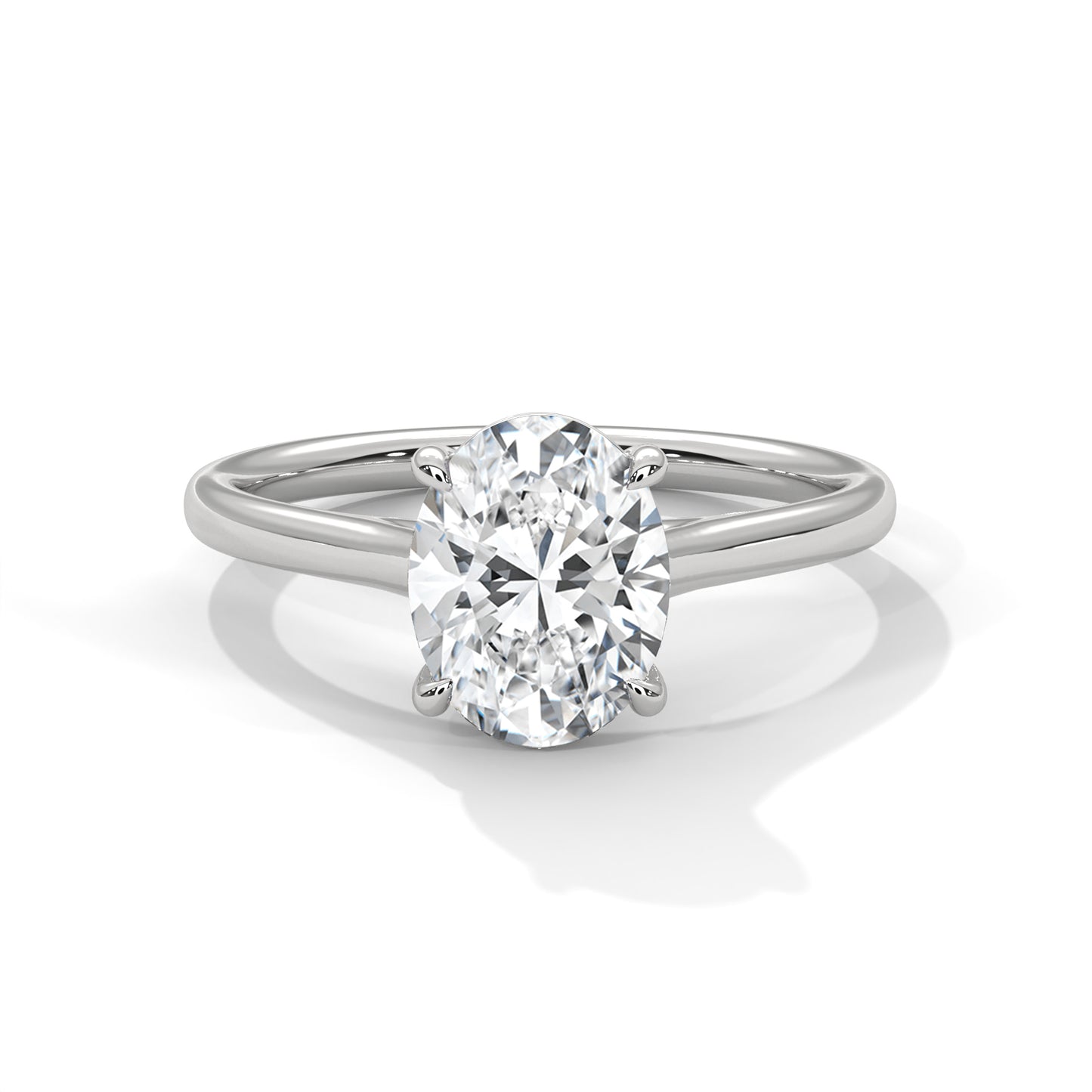 Sacred Shimmer Oval Solitaire Ring