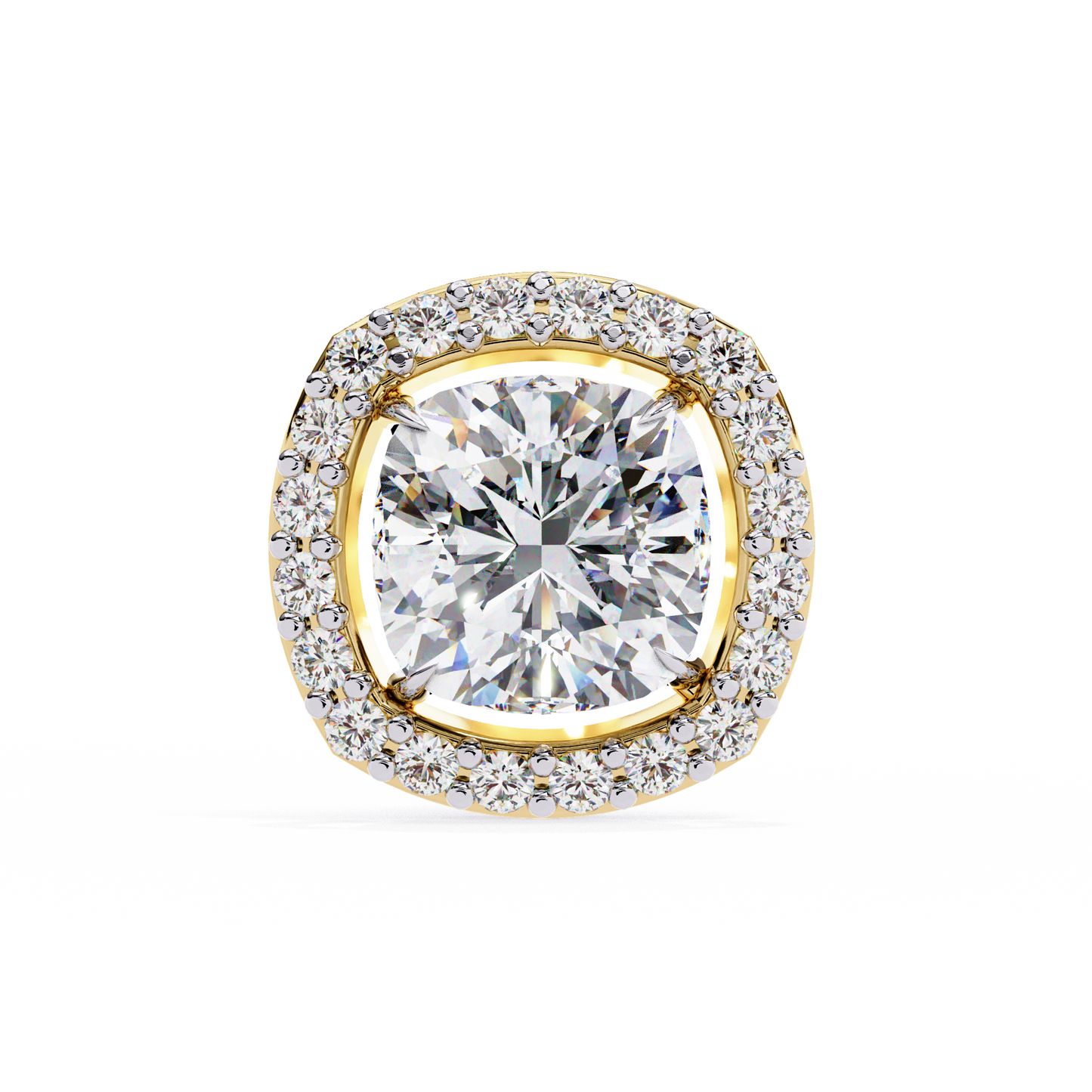 Majestic One Cushion Solitaire Studs