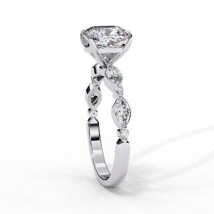 Sovereign Eclat Cushion Solitaire Ring