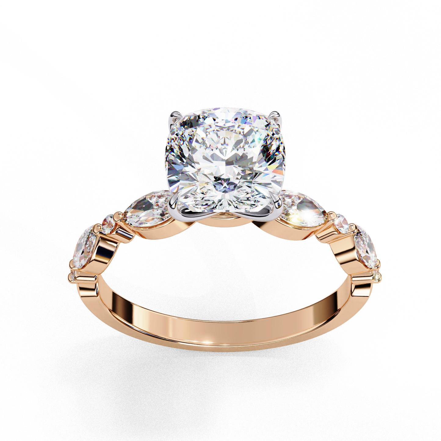 Sovereign Eclat Cushion Solitaire Ring
