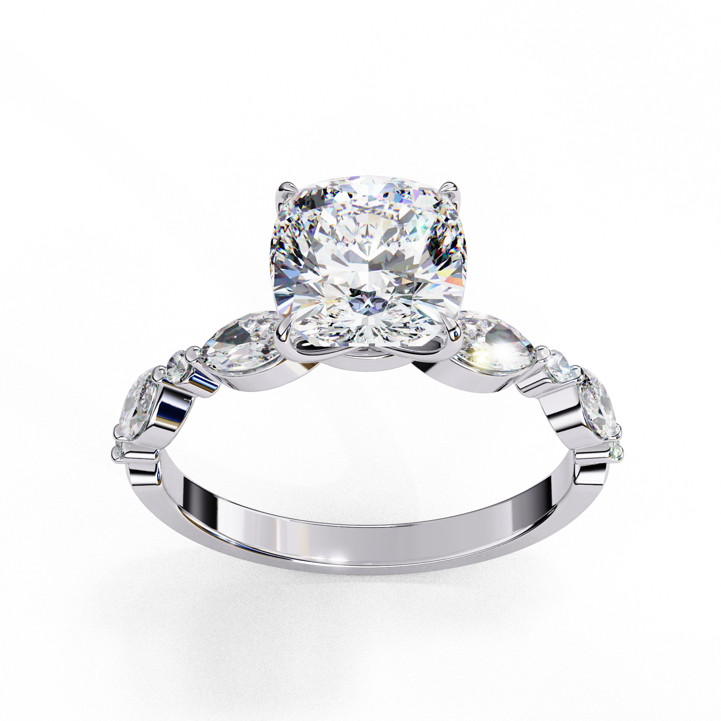Sovereign Eclat Cushion Solitaire Ring