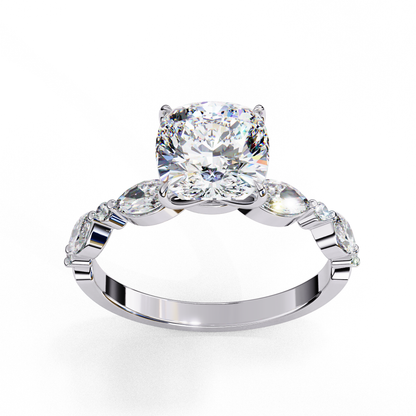 Sovereign Eclat Cushion Solitaire Ring
