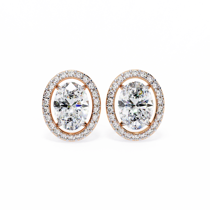 Jewel of Time Oval Solitaire Studs
