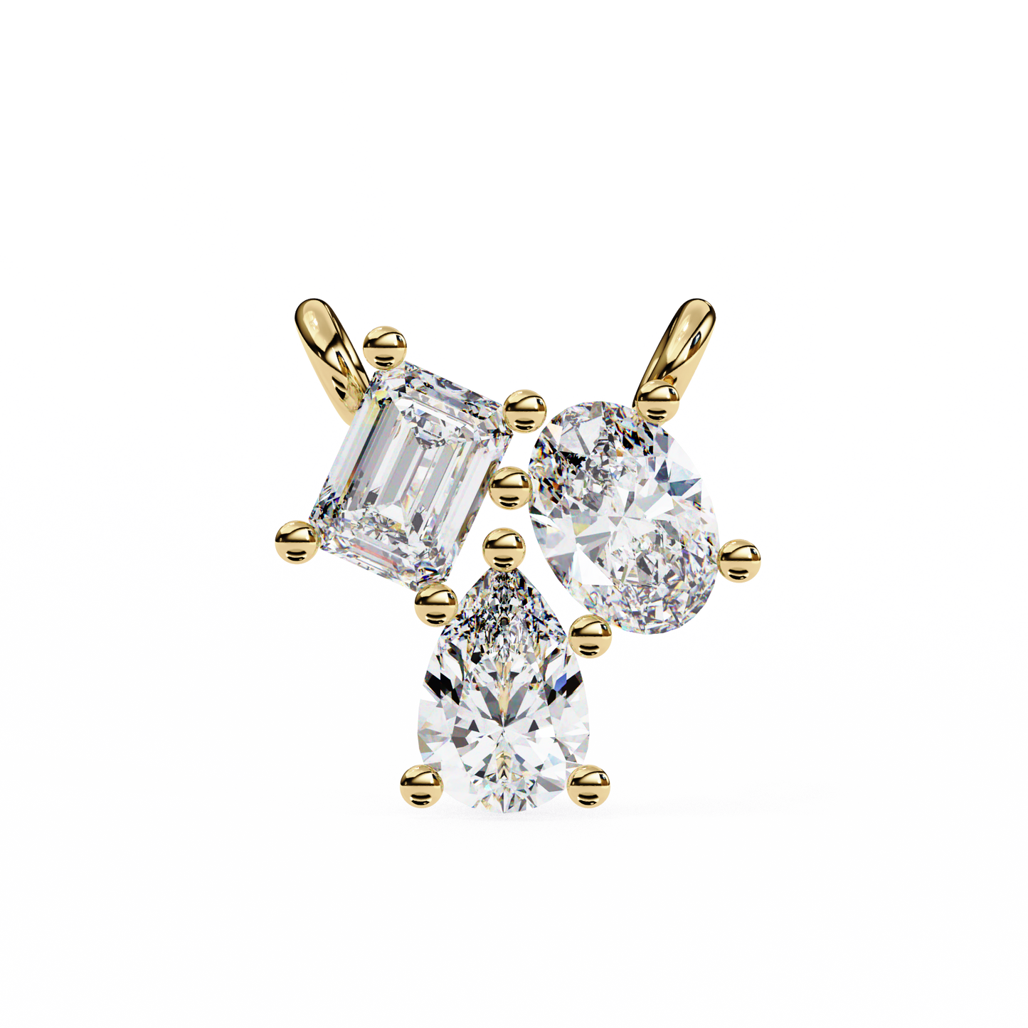 Ravelline Baroque Diamond Pendant