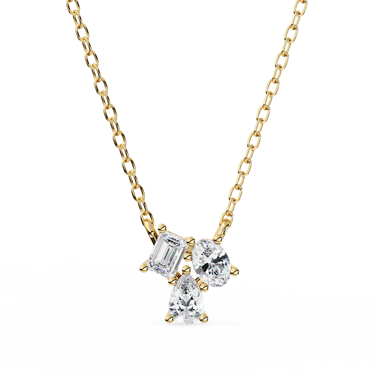 Ravelline Baroque Diamond Pendant