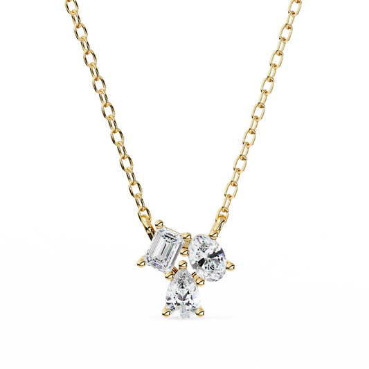 Ravelline Baroque Diamond Pendant