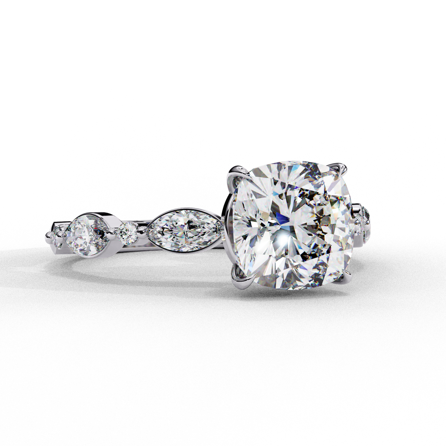 Sovereign Eclat Cushion Solitaire Ring
