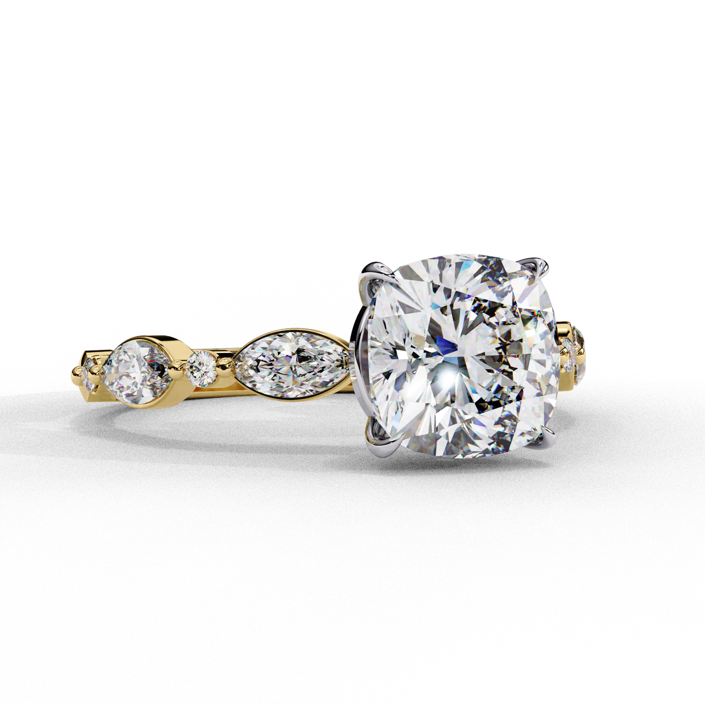 Sovereign Eclat Cushion Solitaire Ring