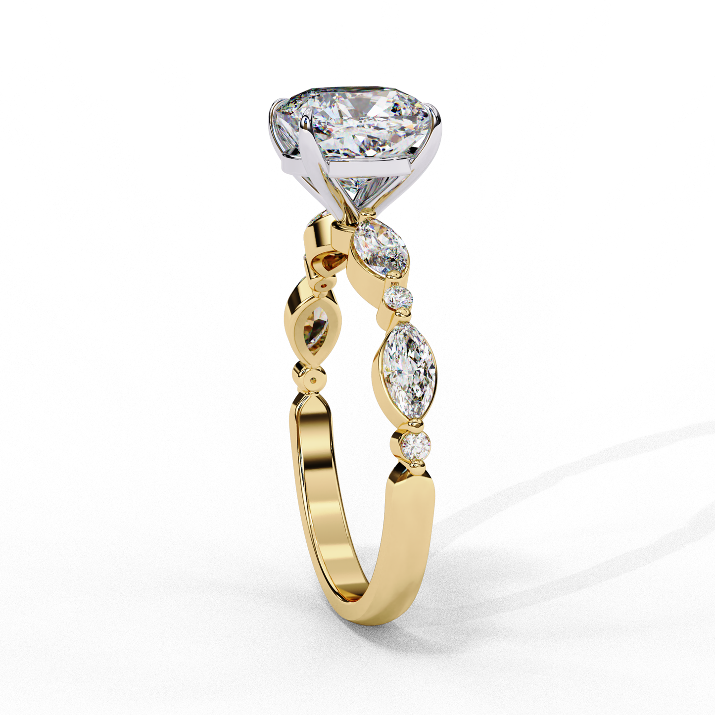 Sovereign Eclat Cushion Solitaire Ring