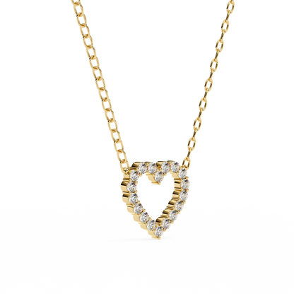 Valentina Whisper Heart Shape Diamond Pendant