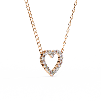 Valentina Whisper Heart Shape Diamond Pendant