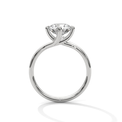 Classic Round Solitaire Diamond Ring  – Pure Elegance