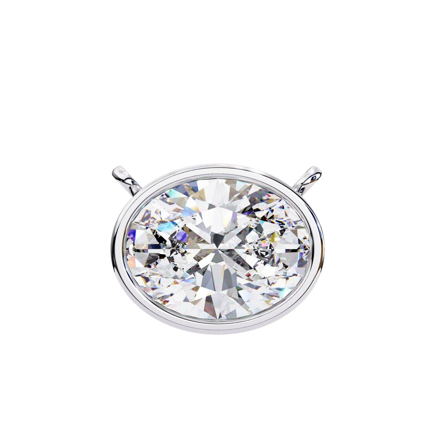 Rosalía Velloré Oval Solitaire Pendant