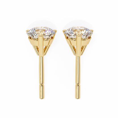 Orbitara Round Cut Solitaire Studs