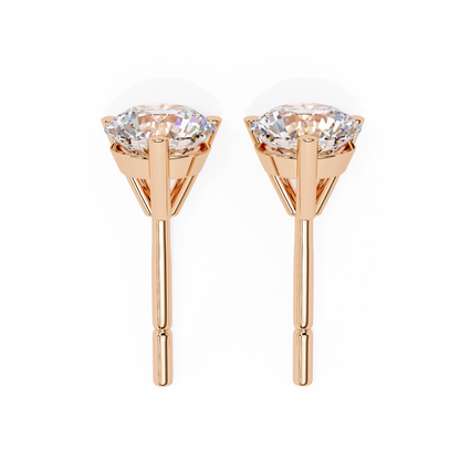 Orbitara Round Cut Solitaire Studs