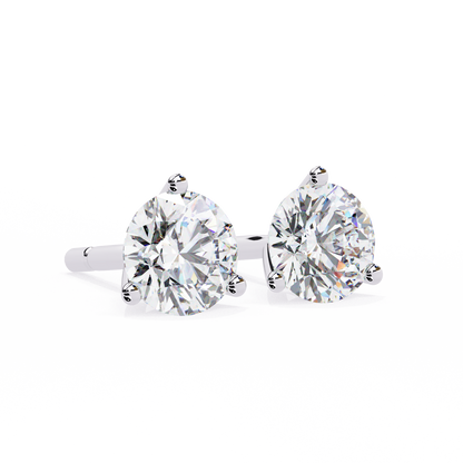 Orbitara Round Cut Solitaire Studs