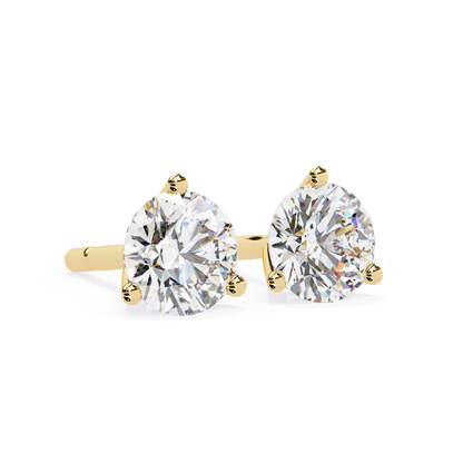 Orbitara Round Cut Solitaire Studs