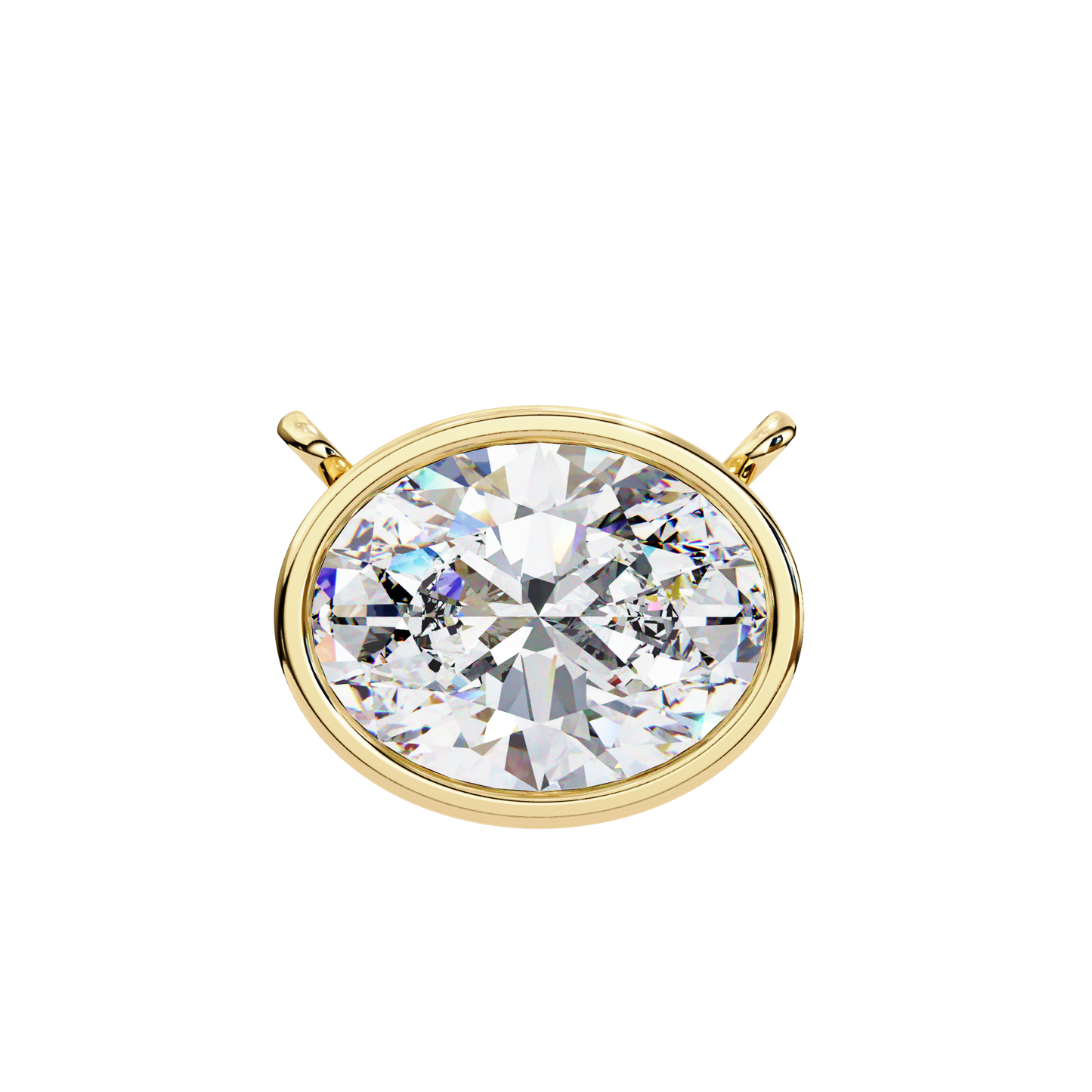 Rosalía Velloré Oval Solitaire Pendant